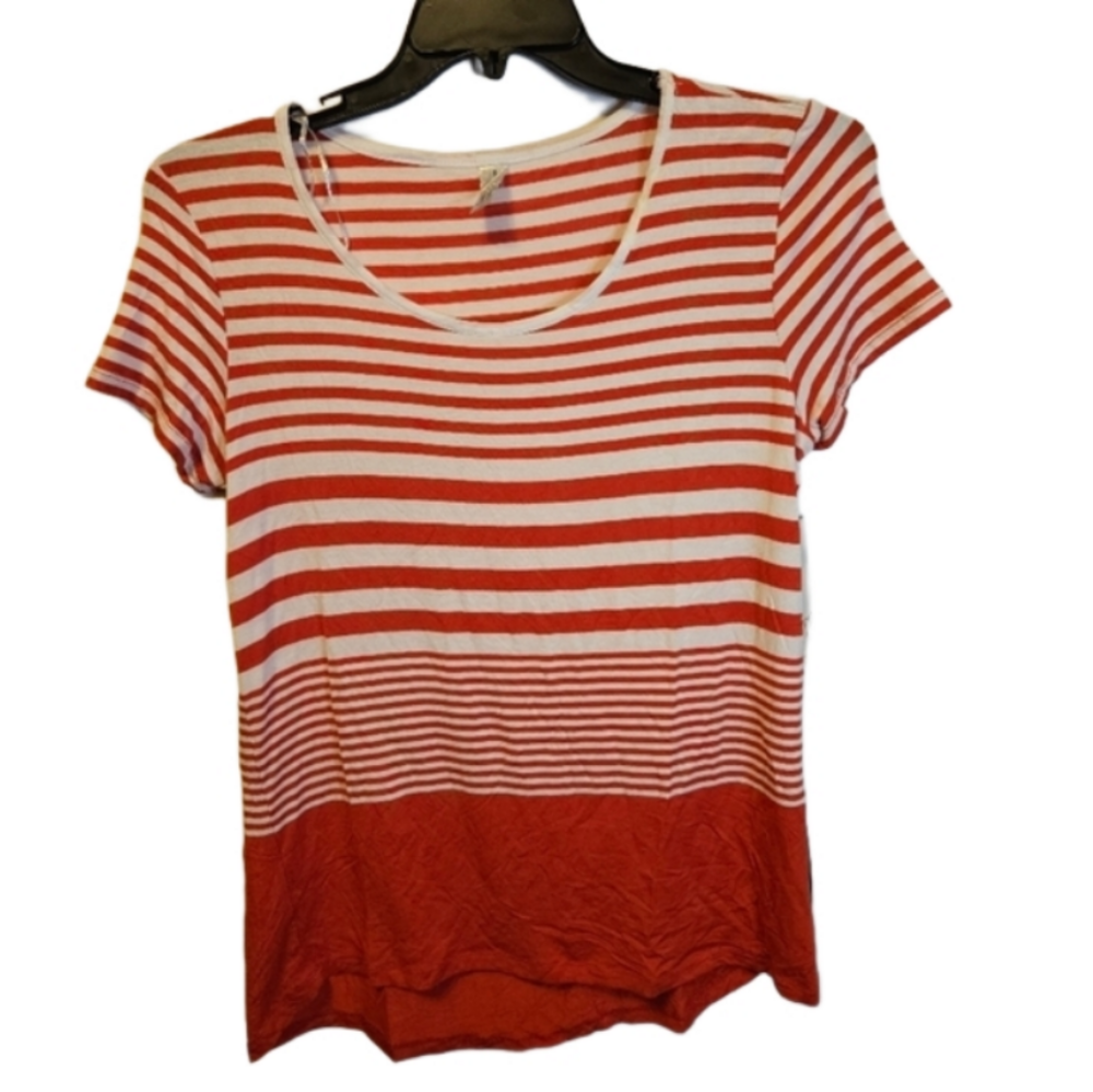 Thomas & Olivia Short Sleeved Striped top Size Small Nwt